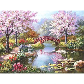 

Painting By Numbers Canvas Painting Kits Scenery River Oil Paints By Numbers DIY Acrylic Paint Colouring Home Decor 50x40cm