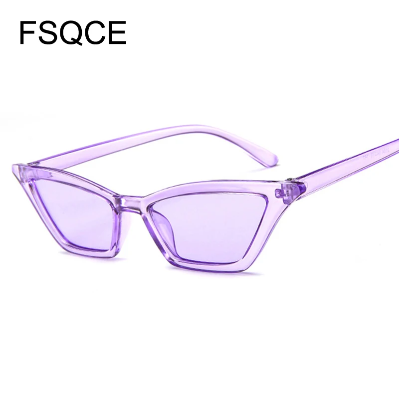 Винтажные женские солнцезащитные очки, новые женские Винтажные Солнцезащитные очки кошачий глаз, женские брендовые дизайнерские модные ретро маленькие солнцезащитные очки для женщин - Цвет линз: C2Purple