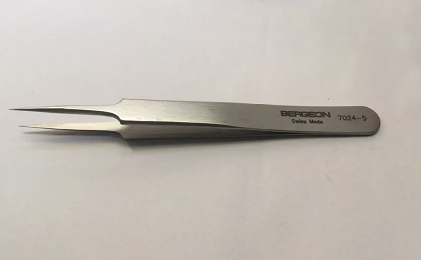 Bergeon 7024-5 супер тонкие точки для волос пружины puntas largas. extra finsa para espinales Пинцет для инструмент для часов