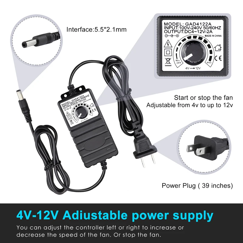 Turbo Cooler, DC 5V, 12V, 24V, 48V,