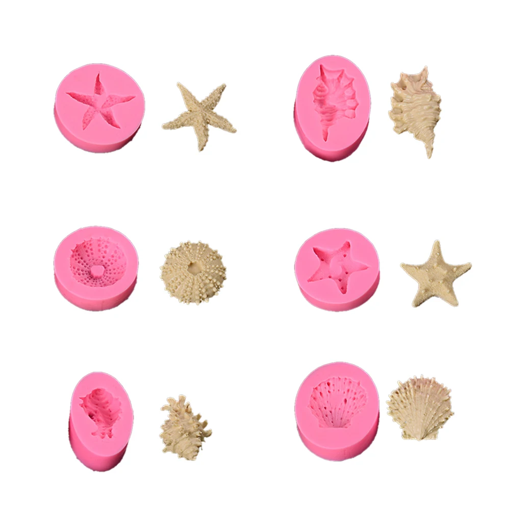 

Marine Series Pearl Conch Starfish Sea Shell Molds Fondant Mold Cake Decorating Tools Chocolate Sugar Cookies Gumpaste Cake Mold