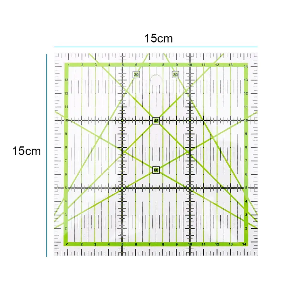 Прозрачная акриловая линейка для стёганого одеяла, Лоскутная акриловая линейка для шитья, инструменты для рукоделия, Швейные аксессуары, линейка для лоскутного шитья - Цвет: E