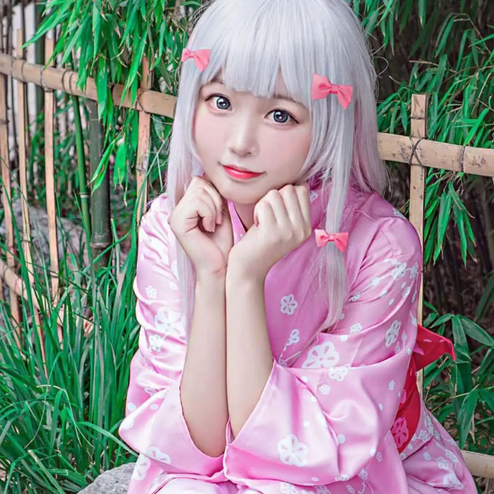 Ero Manga Izumi Sagiri косплей кимоно костюм милая девушка розовый цветочный японское