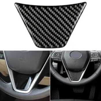 

Carbon Fiber Car Steering Wheel Emblem Sticker Badge Decal for Toyota Camry 2018 2019 Auto Interior Styling Accessories