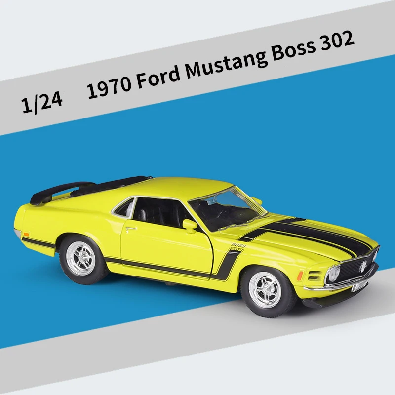 

Модель автомобиля WELLY 1:24 Ford Mustang Boss 302 из сплава, коллекционная Игрушечная машина