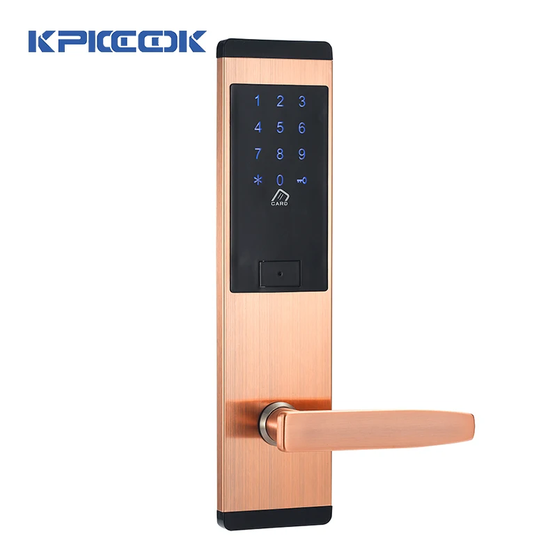 KPIOCCOK электронный дверной замок цифровой сенсорный экран Клавиатура кодовый дверной замок Пароль IC карта дверной замок для умного дома офиса MF301