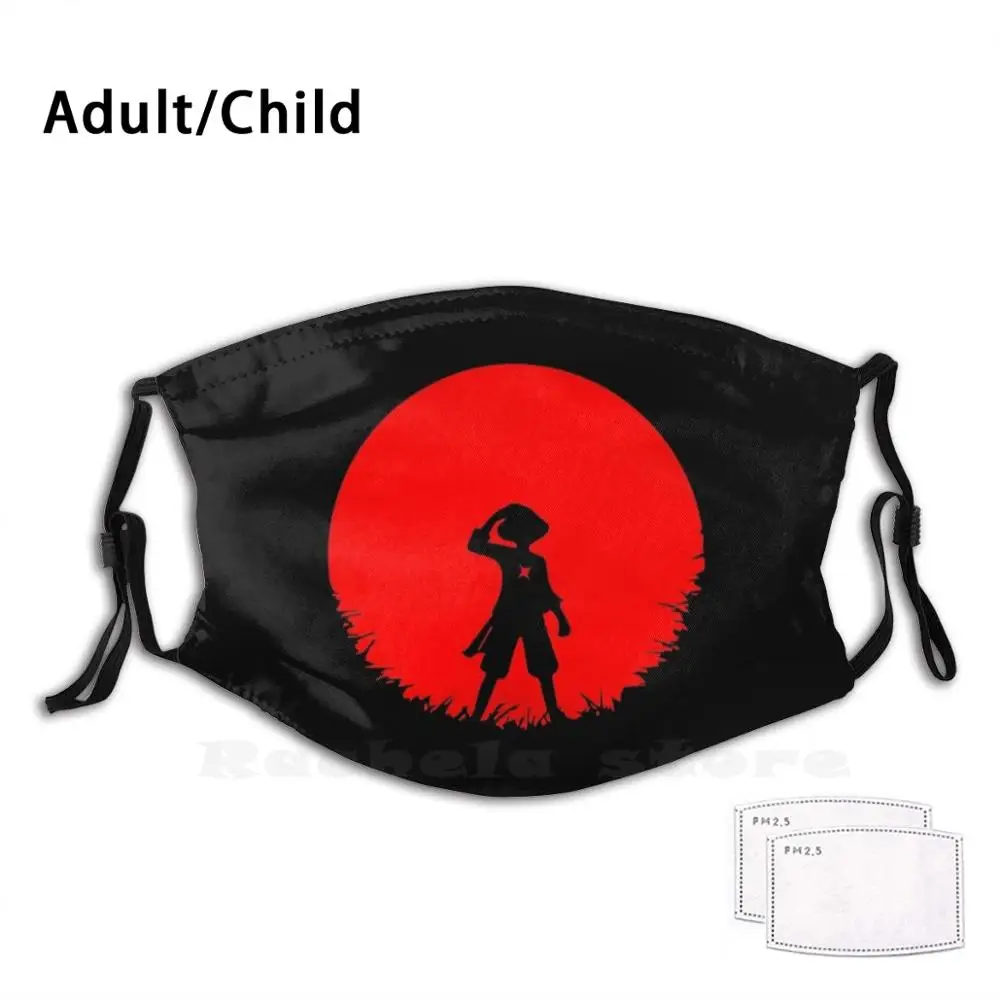 Monkey D Luffy Adult Kids Anti Dust Filter Diy Mask One Piece Anime Manga Japan Red Sun Straw Hat | Аксессуары для одежды