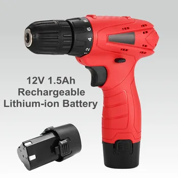 

Cordless Hand Drill Driver Electric Screwdriver Power Tool Rechargeable Lithium Battery Mini Wireless Power Driver Hammer 12V