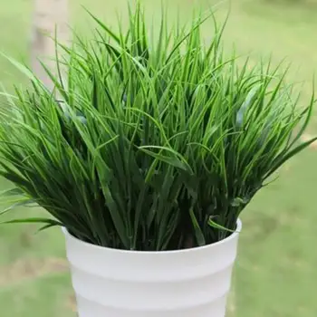 

7 Forks Small Spring Grass Artificial Plants Plastic Flowers Decoretion Grass Living Simulation Household Garden Room Green A2C3
