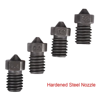 

3D Printer Parts Hardened Steel Nozzle E3D V6 Nozzle For V6 Hotend Kit Bowden Extruder1.75MM Filament 0.4-1.5MM V5 V6 Nozzle