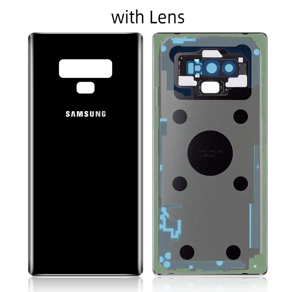 samsung Galaxy note 9 Note9 задняя крышка батарейного отсека чехол на заднюю крышку замена стекла чехол для Galaxy note 9 - Цвет: Black with Lens