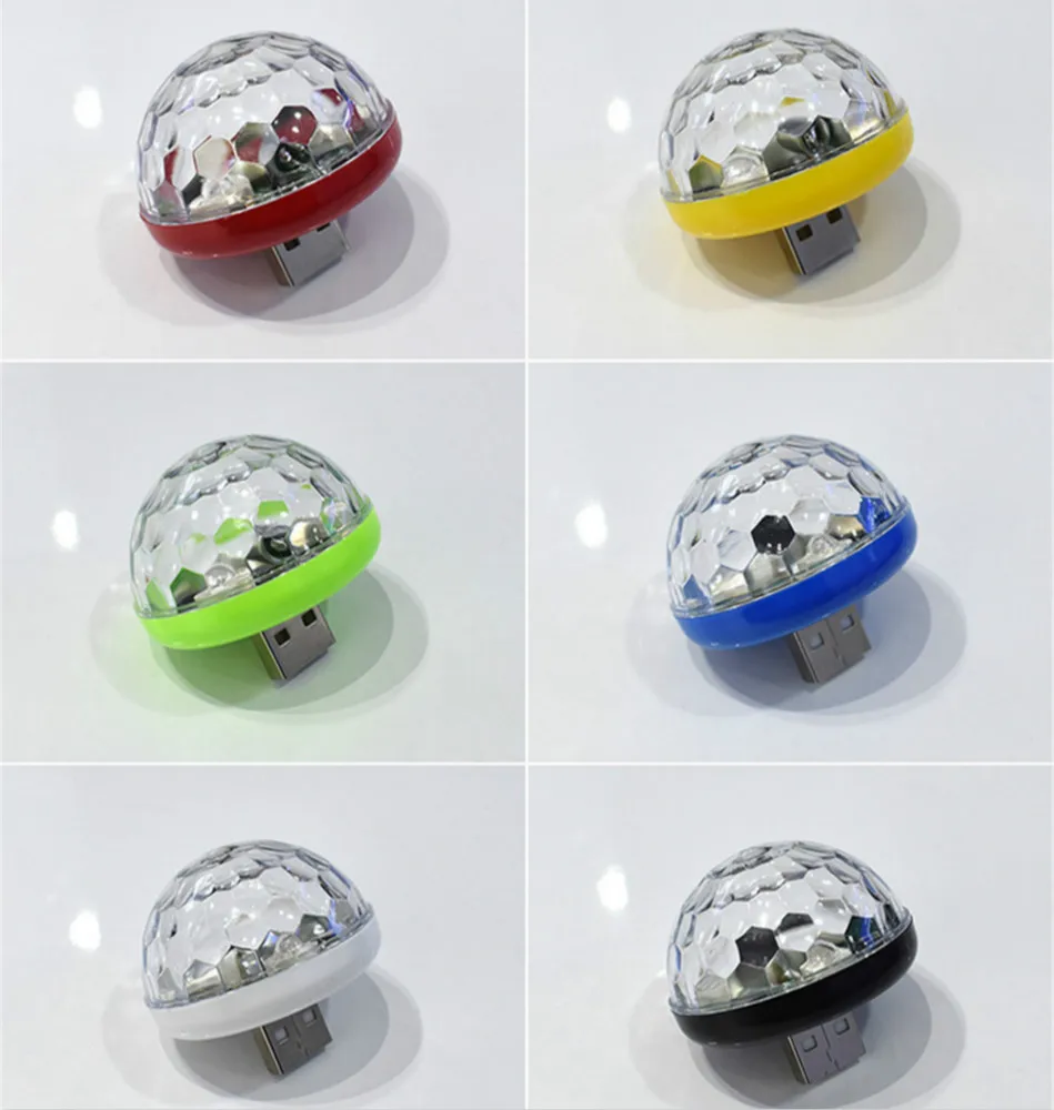 CARCTR Новый светодиодный USB автомобильный атмосферный светильник DJ RGB мини цветная