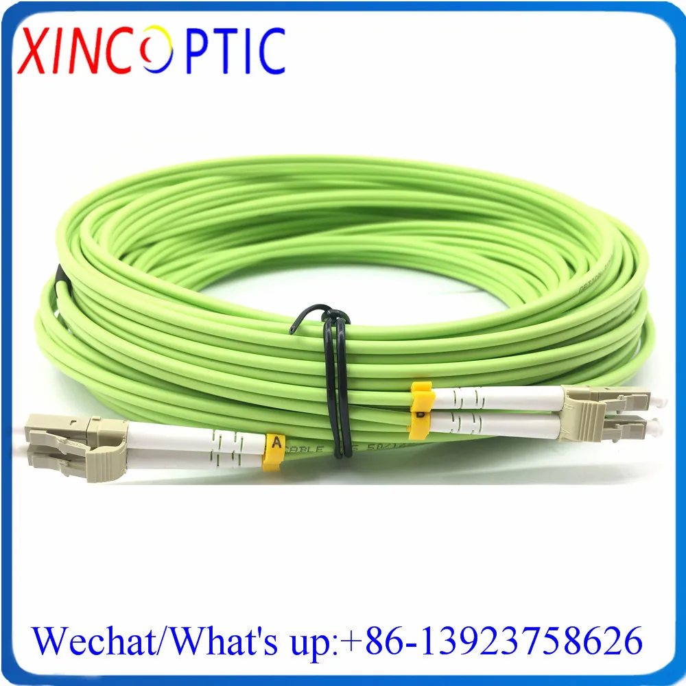 

30Mts LC ST FC SC MM Duplex OM5 3.0mm 30M Lime Green Color PVC(OFNR) Multimode 2Cores Fiber Optic Patch Cord Leads Jumper Cable