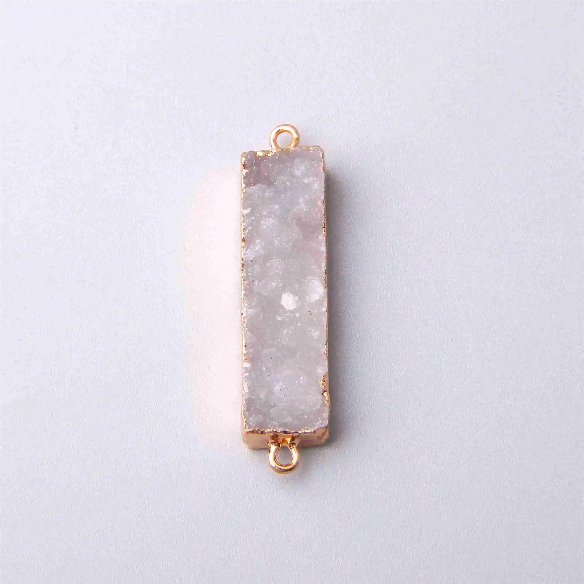 18. About 10x35mm Натуральный кристалльная Жеода Разъем Подвеска кулон agates Druzy Подвески из натурального камня коннектор драгоценных камней подвески, ожерелья ювелирных изделий - Окраска металла: 18. About 10x35mm