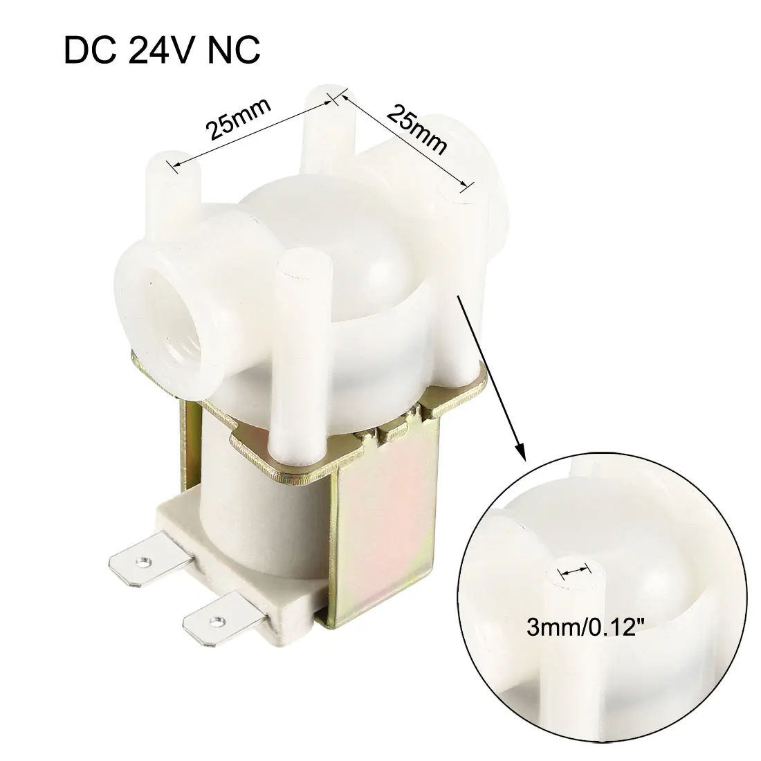 Uxcell G1/4 Соленоидный клапан для воды DC 24 в N/C нормально закрытый женский выпускной клапан с фильтром