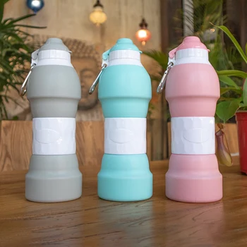 

500ML Folding Silicone Cup Portable Silica Gel Telescopic Drinking Kettle Collapsible Coffee Cup For Outdoor Camping Hiking