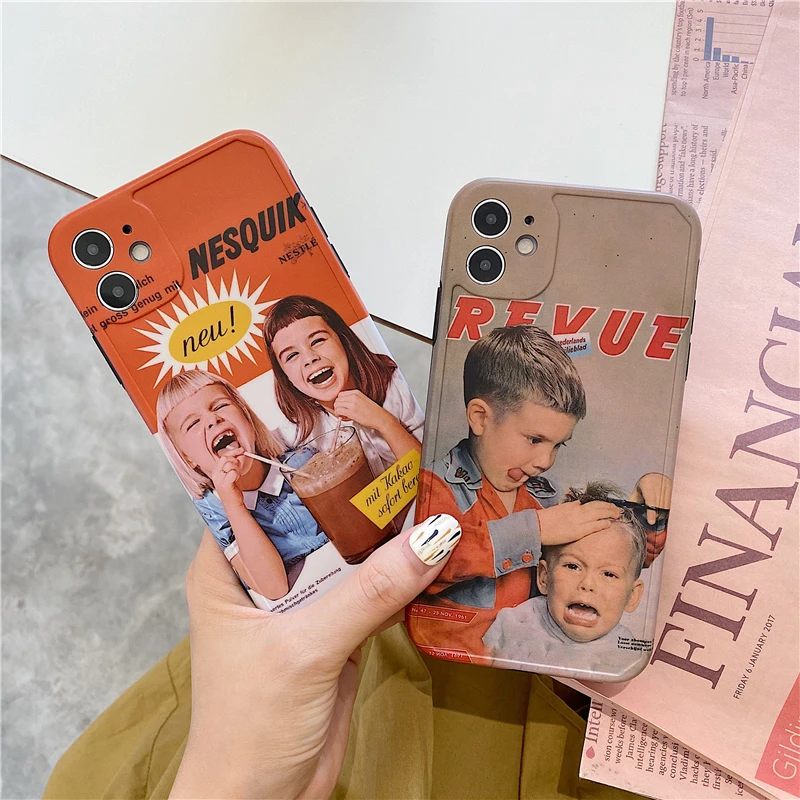 Забавный милый детский чехол для телефона iphone 12 mini SE 2020 7 8 plus X XR XS Max мягкий