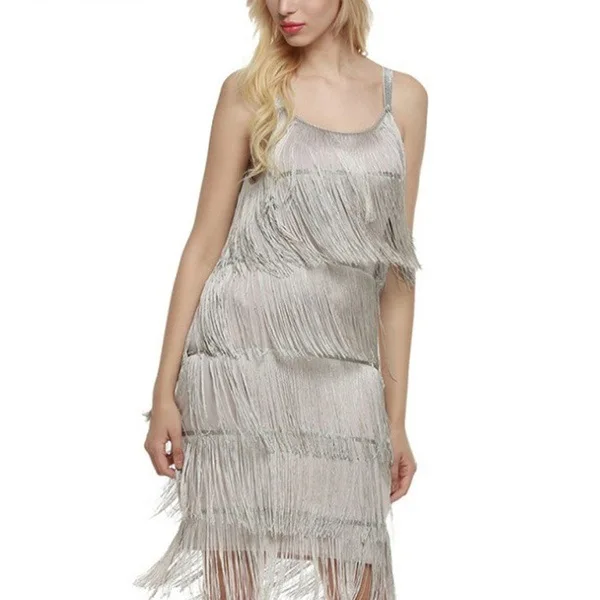 Sexy Dress Women Summer Vestidos Fringe Spaghetti Strap Women Party Dresses Sleeveless Beach Dress for Ladies Black Clubwear (8)