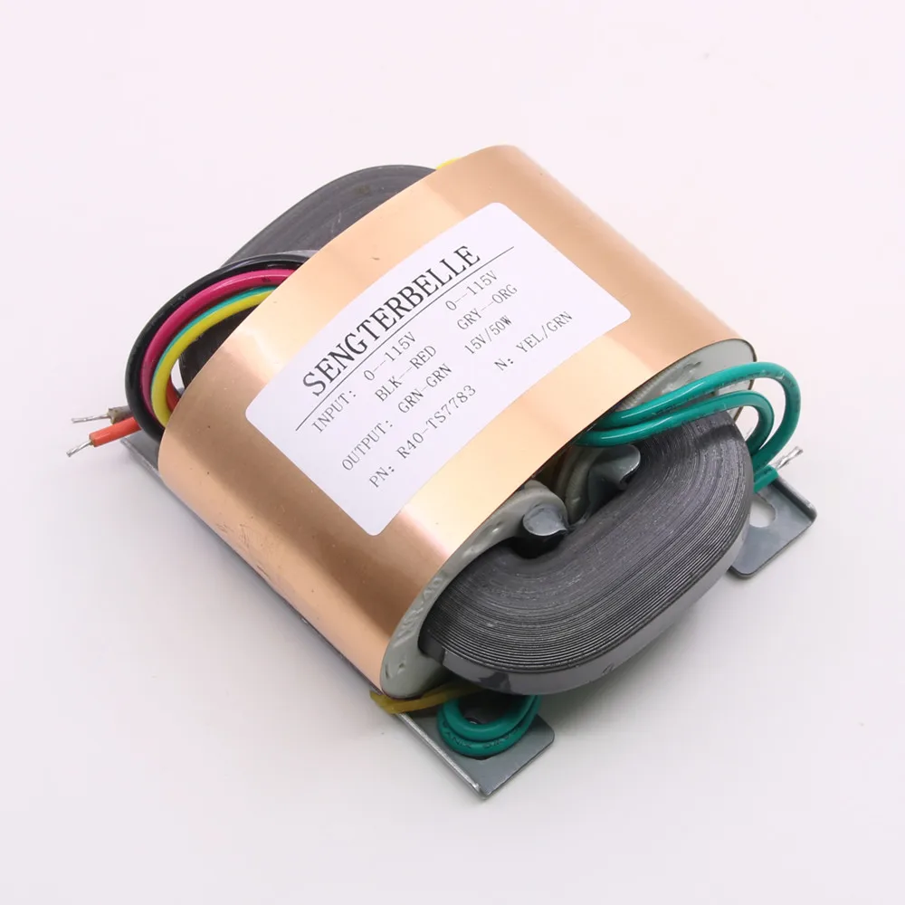 1pcs 50VA 50W R core Transformer 0 115V 2 5V 9V 12V 15V for audio amp headphone dac PSU
