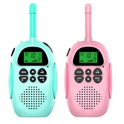 Mini walkie talkie lampe de poche Portable pour enfants, 2 pièces, émetteur récepteur HF, batterie 1000mAh, 3 5km de randonnée, intercom, jouets, Radio bidirectionnelle 