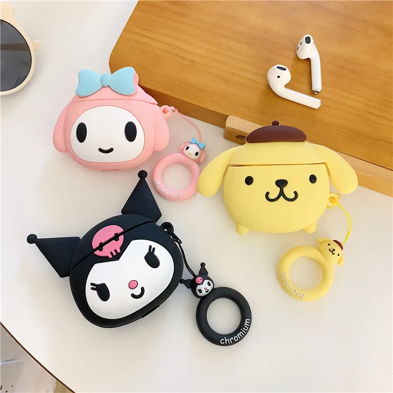Чехол для ключей Kitty Melody Cinnamoroll pompurin kuromi Airpods популярный чехол наушников Catoon