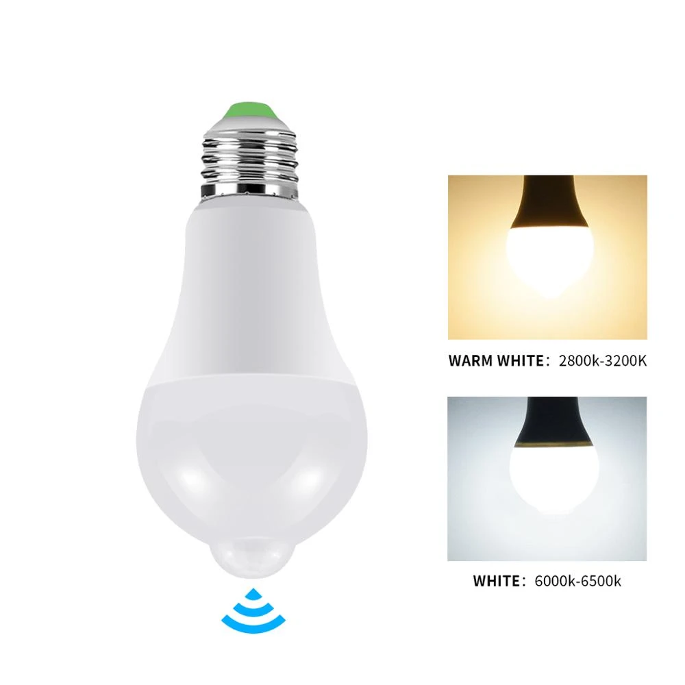 Ampoule Led E27 Pour Lampadaire Ampoule Led E27 Avec Capteur De Mouvement Pir, Luminaire D'intérieur, Idéal  Pour La Chambre À Coucher, 220/110v - Lumières De Nuit - AliExpress