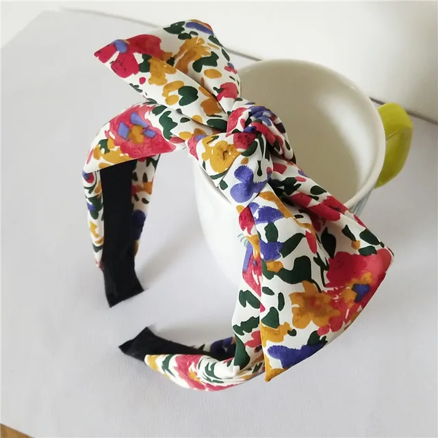 Floral Big Bow  Hairbands  For Women Korea Hair Accessories For Girls Hair Band Hair Bows  Hairband Headbands Lavender