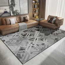 Серый роскошный стиль Пост Модерн, ковер в виде геометрических фигур Северо-американский китайский Гостиная чайный коврик для стола прикроватная тумбочка