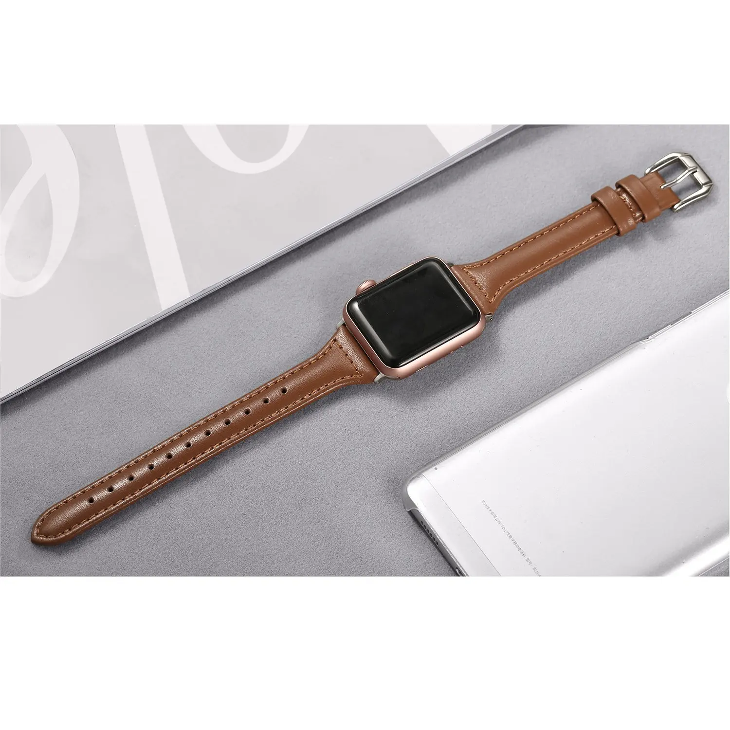 Ремешок из натуральной кожи для Apple Watch 42 мм 38 мм 1/2/3/ремешок для часов браслет для iWatch серии 4 5 44 мм 40 мм iphone часы ремень