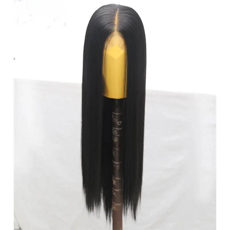 Bombshell синтетический 13*6 дюймов парик фронта шнурка натуральный волос коричневый черный термостойкие волокна волос средний пробор для женщин парик