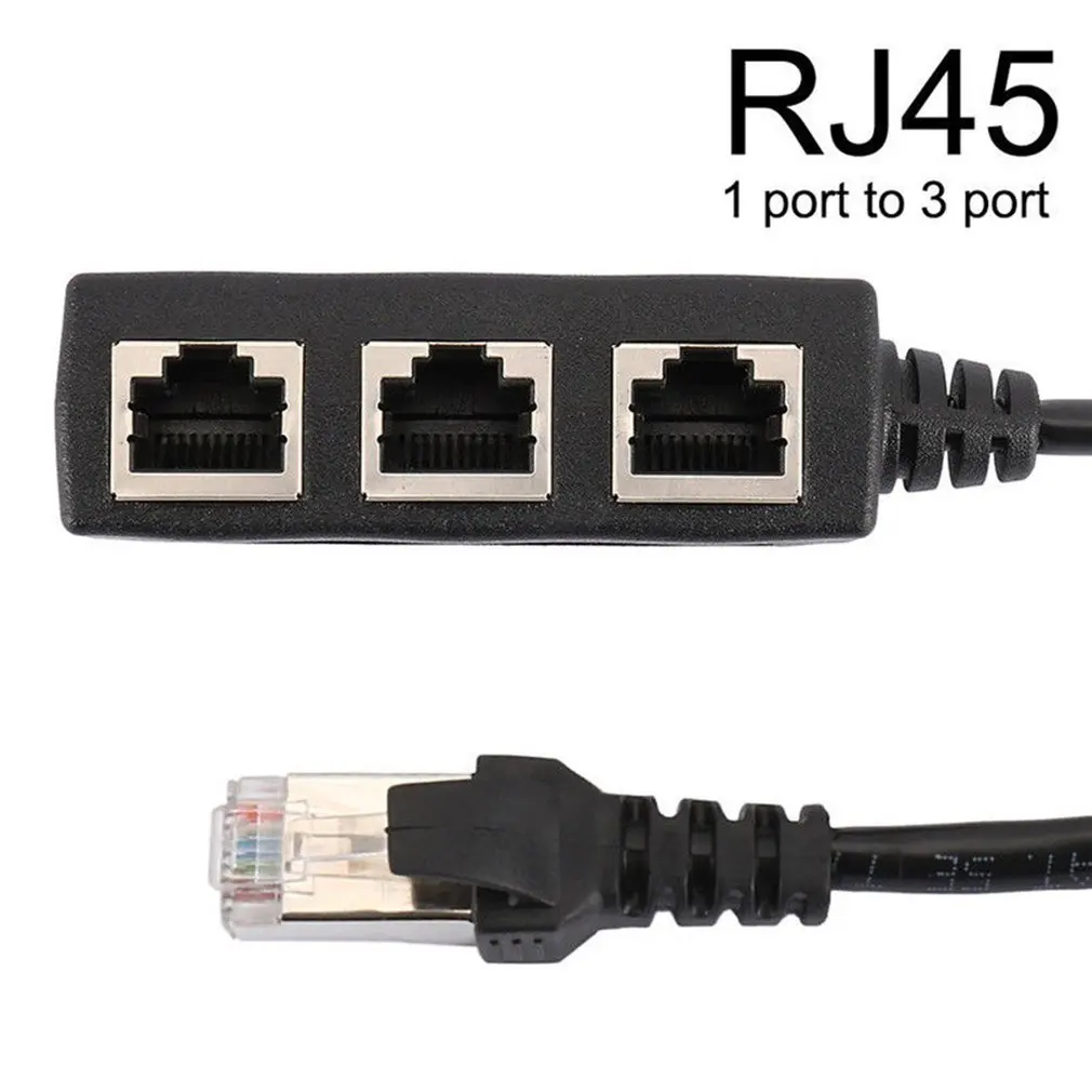 

RJ45 Ethernet Cable Adapter Splitter 1Male To 3Female Port LAN Network Plug Ethernet Female Adapter Digital Accessories