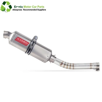 

Motorcycle Exhaust Escape Muffler Middle Front Link Pipe Full System Slip On For yamaha YZF-R6 R6 1998-2006