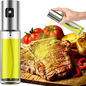 Kitchen Baking Oil Spray Empty Bottle Vinegar Olive Oil Bottle  Oil Dispenser Cooking Tool Salad BBQ Cooking Glass Oil Sprayer