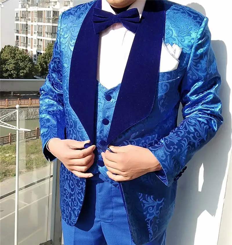 Royal-Blue-One-Button-Groomsmen-Shawl-Lapel-Groom-Tuxedos-Men-Suits-Wedding-Prom-Dinner-Best-Man (1)