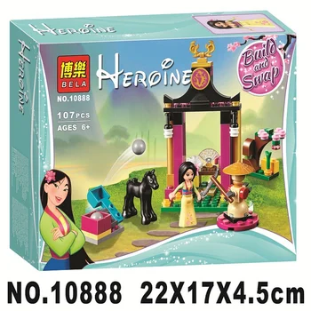 

New Girls Compatible lepinblock Friends Series Princess Mulan's Training Day Building Blocks Bricks Educational Funny Toys