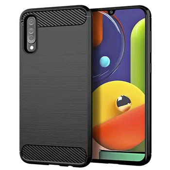

30pcs/lot For Galaxy A30S A20S A10S Case Carbon Fiber Brushed Rubber Case For Samsung Galaxy A50S