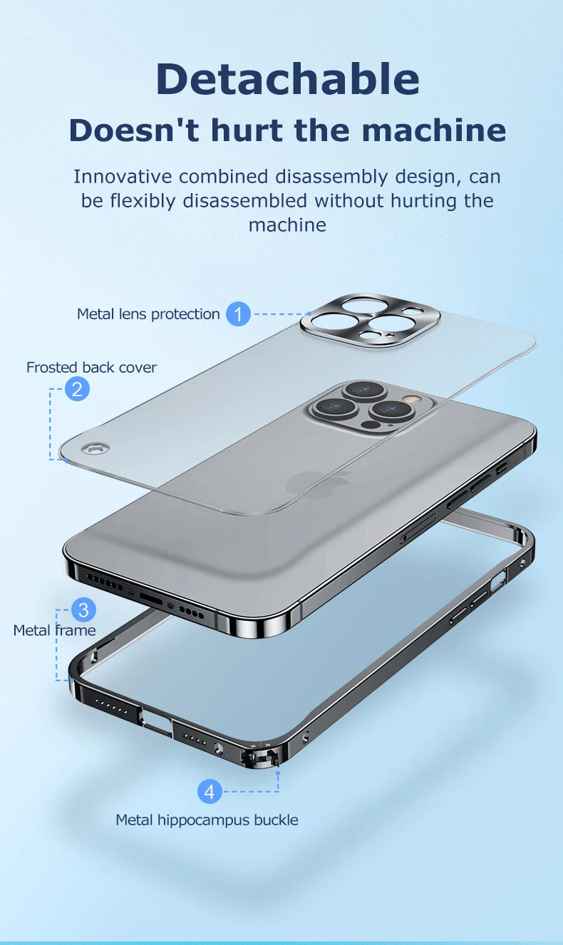 best case for iphone 13 pro  2022 New Luxury Metal Border Shockproof Phone Case For iPhone 11 12 13 Pro Max Aviation Aluminum Alloy Material Protection Cover apple iphone 13 pro case