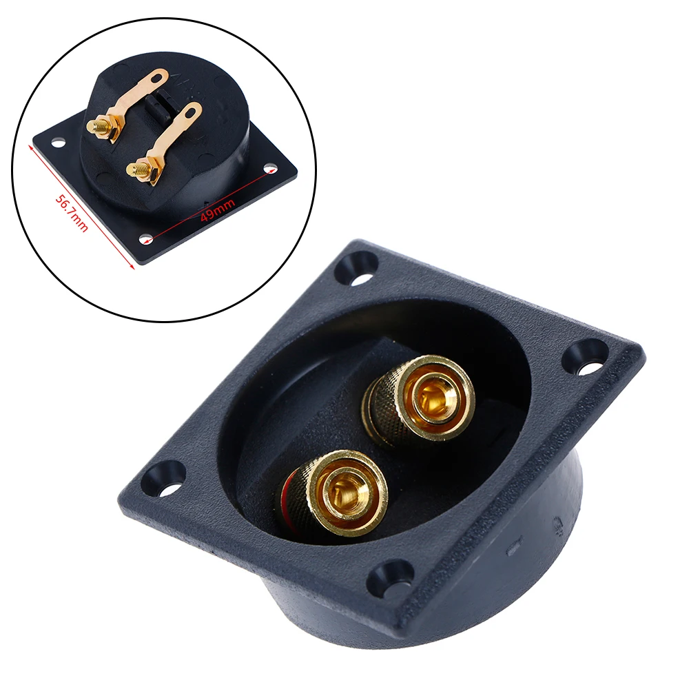 

1PCS Car Stereo Speaker Box Terminal Round Spring Cup Connector Subwoofer Plug Coppper + ABS