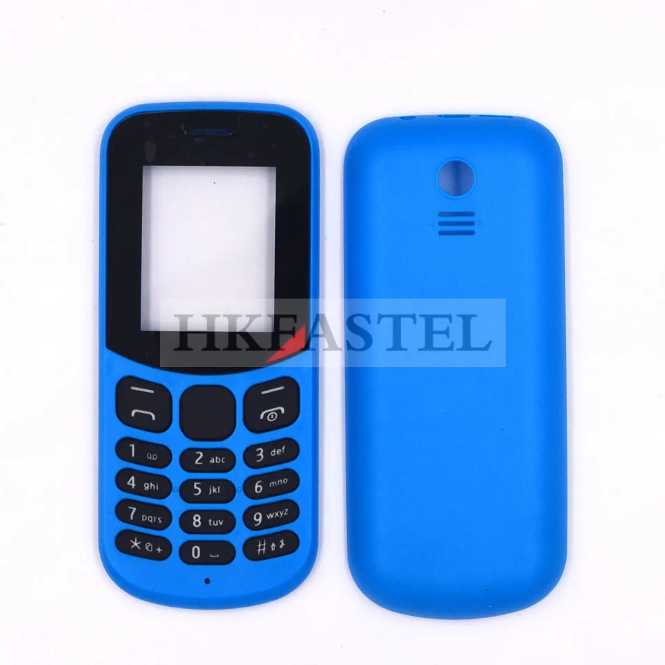 HKFASTEL высококачественный корпус клавиатуры для Nokia 130 Dual SIM Полный Мобильный телефон чехол с клавиатурой - Цвет: Blue housing keypad