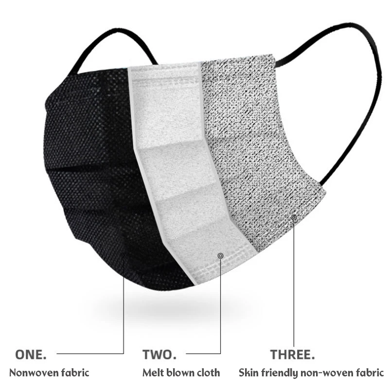 10-50-100-Pcs-masque-buccal-jetable-noir-coton-bouche-masques-Non-tiss-masque-3-filtre (1)