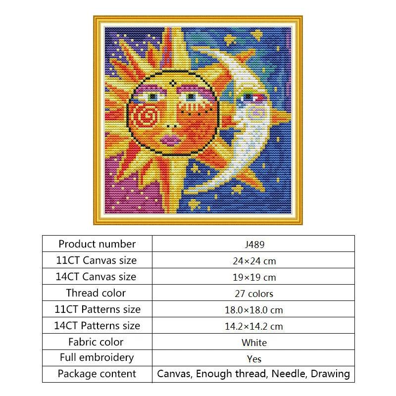 Китайские наборы для вышивания крестиком от Солнца и Луны, Набор для вышивания DMC 14CT, счетный напечатанный холст 11CT, сделай сам, наборы для рукоделия