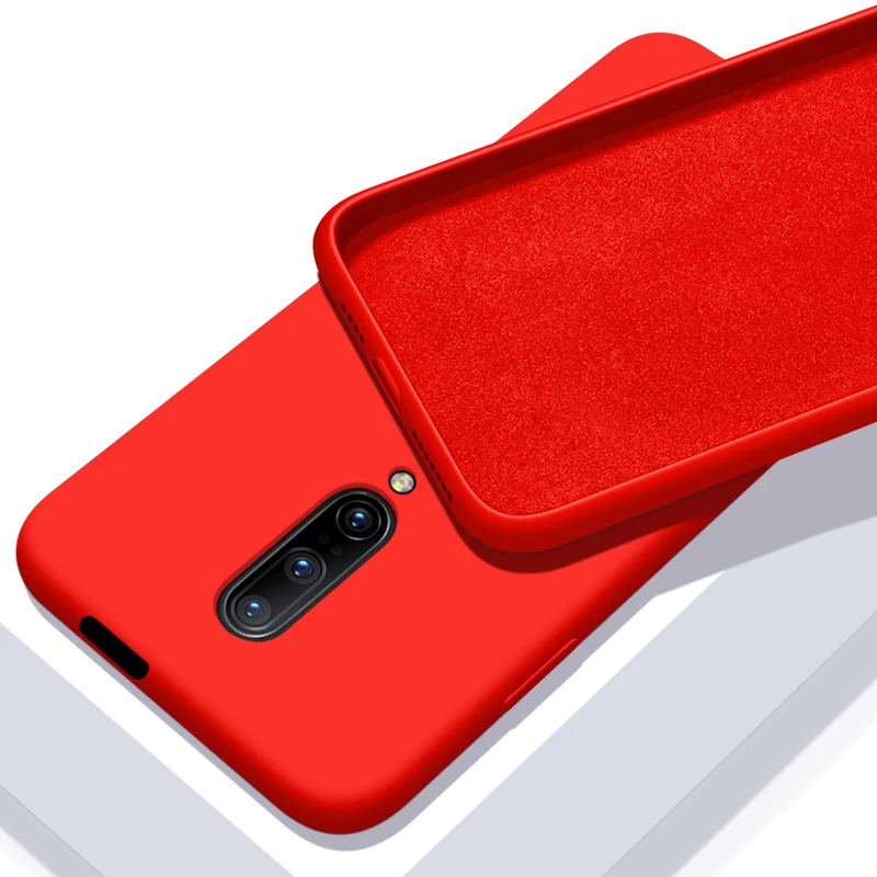 Red Мягкий силиконовый чехол для Oneplus 7 Pro 7T 6T 6 7Pro T Противоударная Силиконовая задняя крышка One Plus 7 7T чехол Oneplus7 чехол Oneplus6 чехол - Цвет: Red