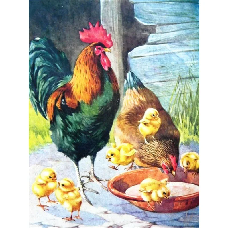 Картина курочка с цыплятами для детского сада