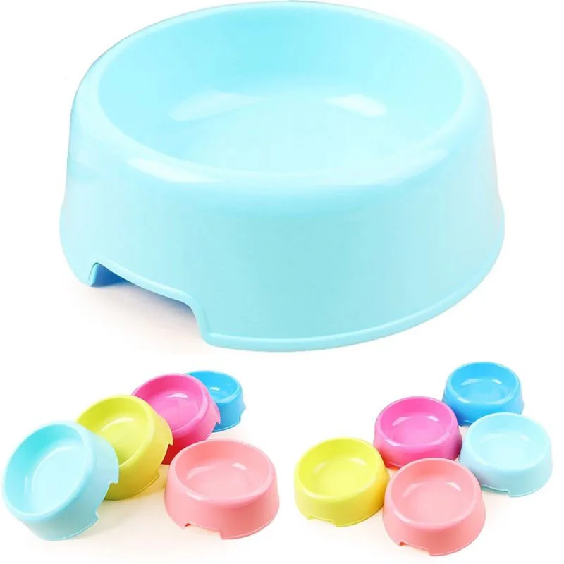 Питатель для щенков собак кошек еды воды круглой формы миска маленький котенок |