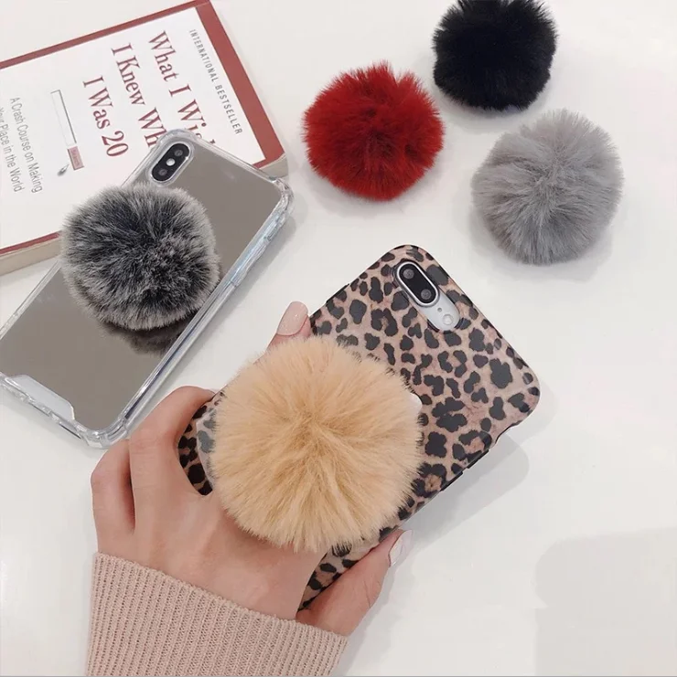 New Rabbit Plush Fold Finger Grip Mobile Phone Holder for Iphone Samsung Xiaomi Huawei Case Cute Stand Bracket | Мобильные телефоны