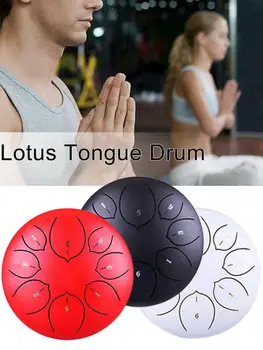 

6-8 Inch Tongue Drum Mini 8-Tone Steel Tongue Drum C Key Hand Pan Drum With Drum Mallets Carry Bag Percussion Instrument