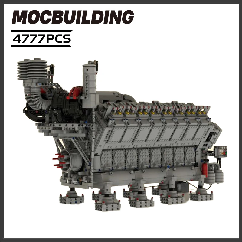Ведущий эксперт MOC блоки UCS V16 дизельный двигатель высокотехнологичная модель