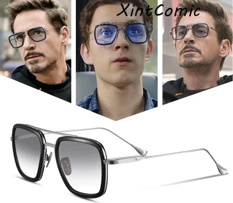 Spiderman Far From Home Iron-Man Glasses Movie 2019 Peter Parker New Cosplay Spider Man Edith Sunglasses