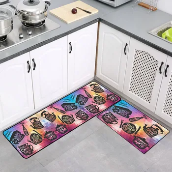

50CMX160CM Kitchen Floor Mat Cheap Non-slip Modern Carpet Living Room Balcony Bathroom Printed Carpet Door Mat Toilet Door Mat F