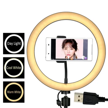 

12/10/8 Inch Ring Light with Stand - Rovtop LED Camera Selfie Light Ring for iPhone Tripod Phone Holder live Video Photography